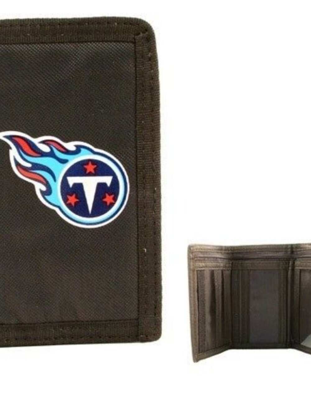 Tennessee Titans Wallet Black Nylon Tri-Fold Men's Pocket NFL Official Merch